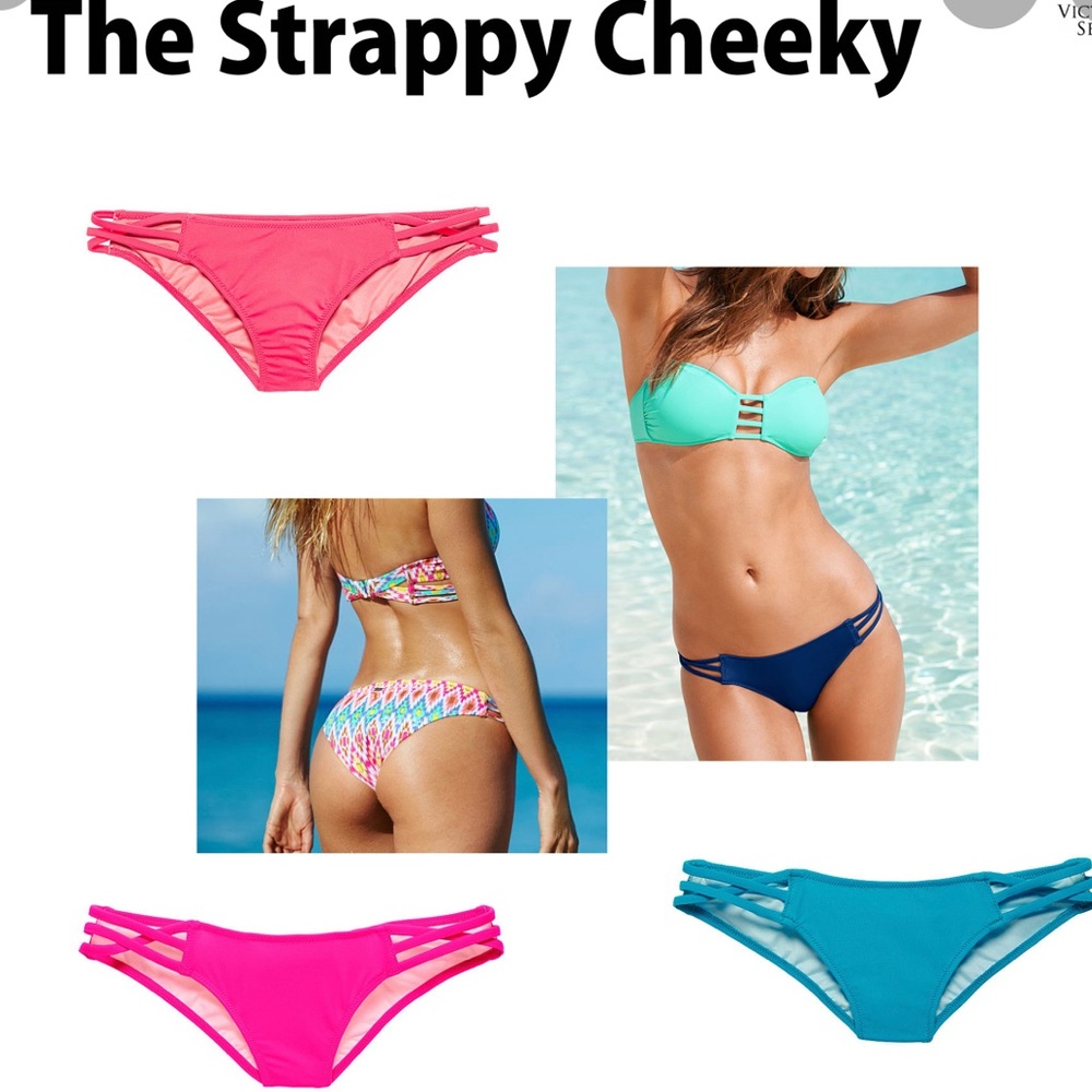 NWT Victoria Secret Strappy Cheeky Bikini Bottom